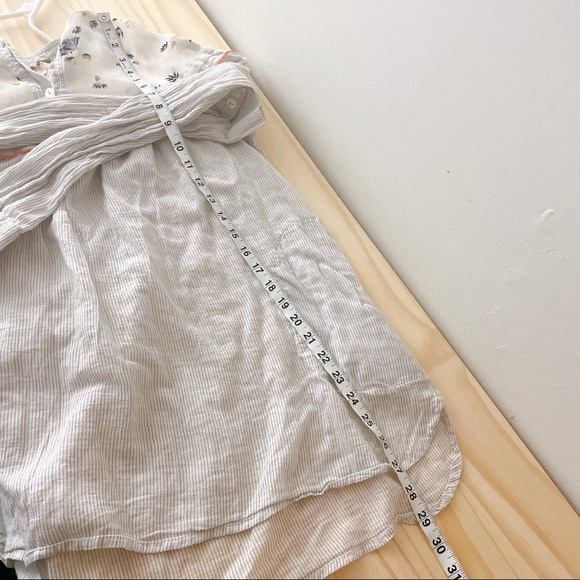 Free People Hearts & Colors Neutral Oversized Flowy Western Rodeo Top - Picture 13 of 16